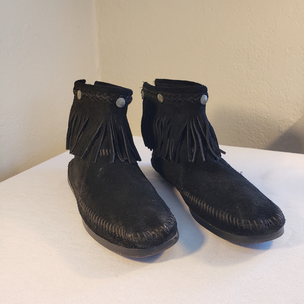 Minnetonka Fringed Booties